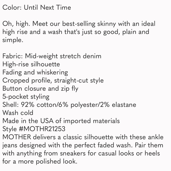 Mother Denim High Waisted - The Swooner - Picture 4 of 4